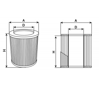 Elemente de filtrare - dimensiuni