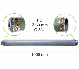 Difuzor tubular cu membrană poliuretanică - conexiune